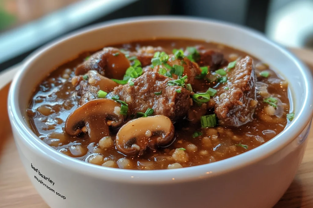 beef barley mushroom soup