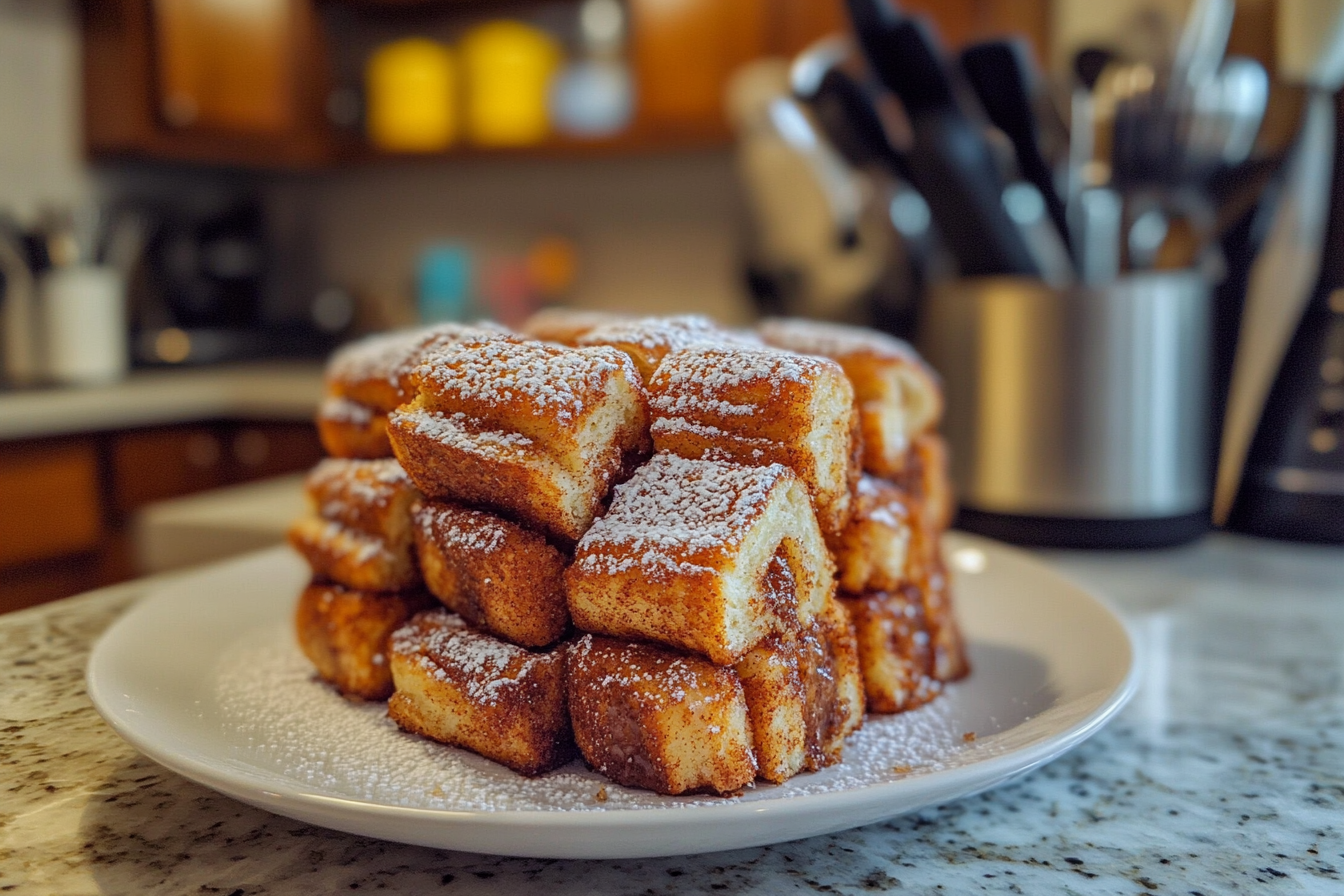 easy cinnamon roll french toast roll ups