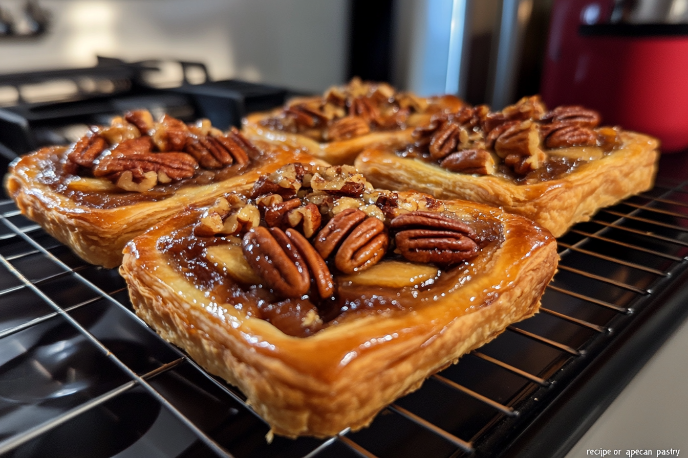 recipe for apple and pecan danish pastry tart