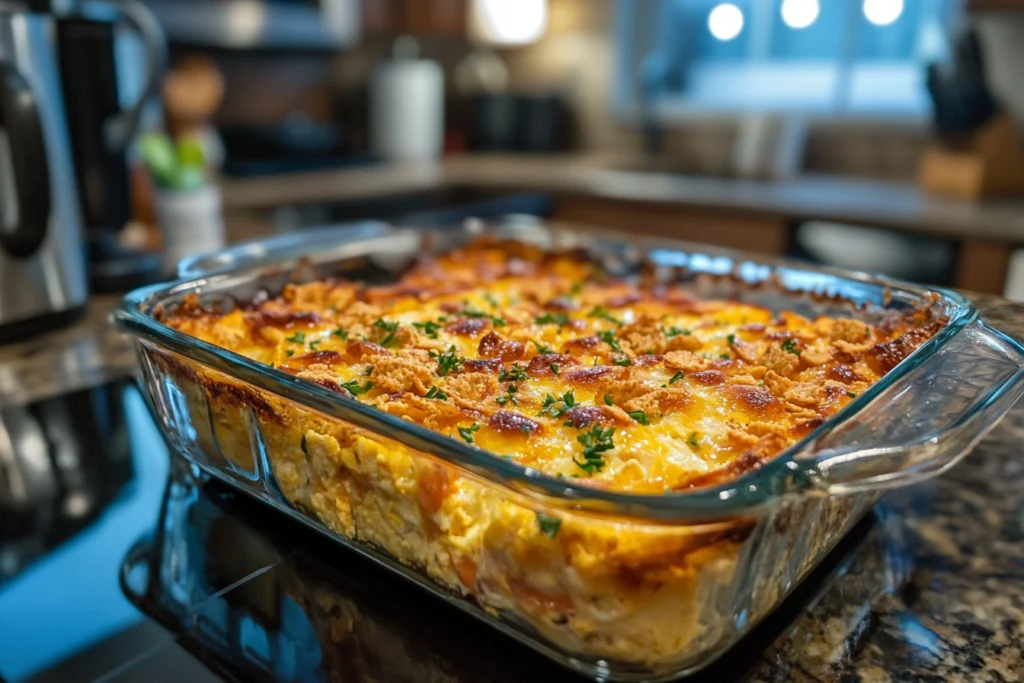 Baked Egg Casserole with Crackers