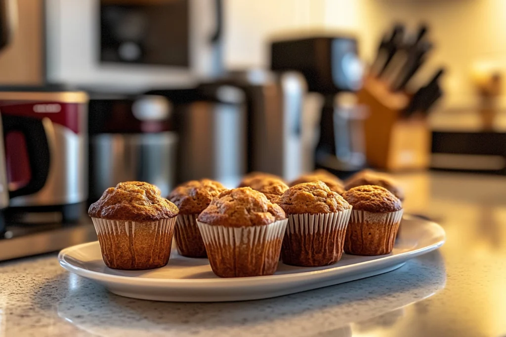 Mini banana bread muffins