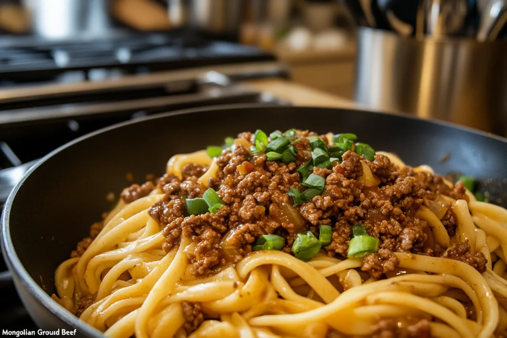 mongolian ground beef noodles recipe